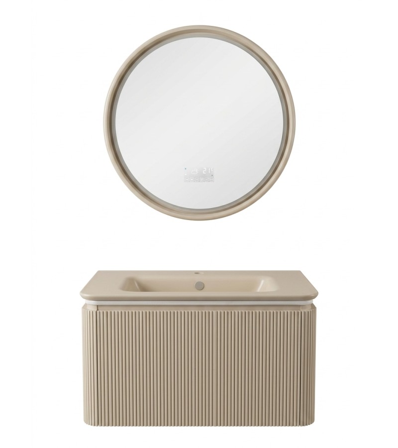 სააბაზანო ავეჯი სარკით  80 სმ   827-80  oakwood   მწარ. GDOSTON