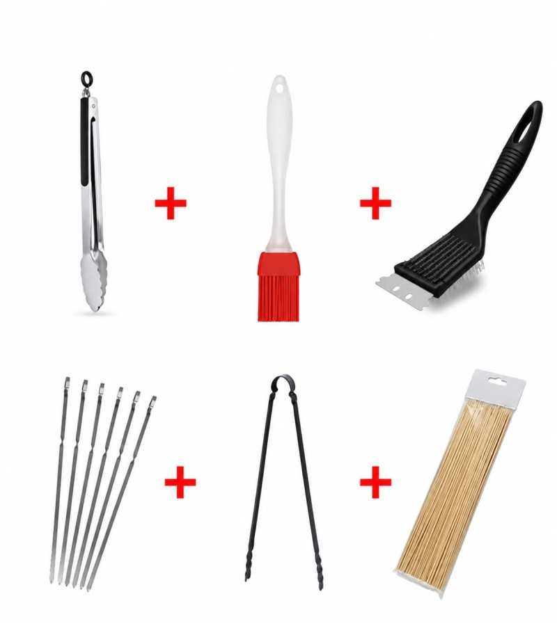 აქსესუარები გრილისთვის BBQ TOOLS  ( 5ც )