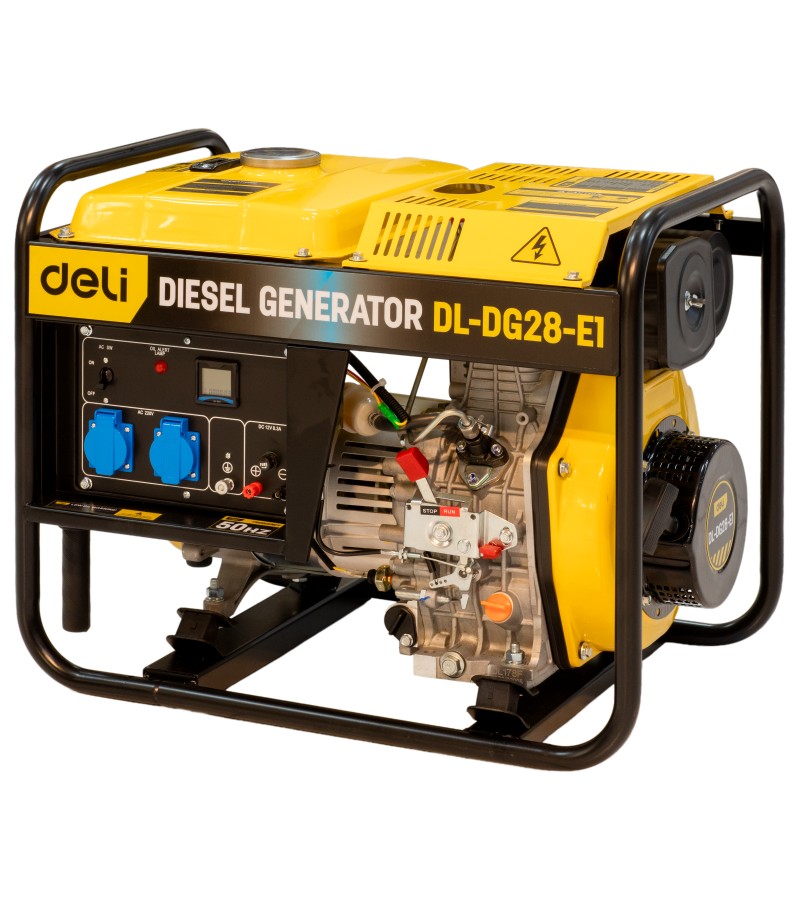 გენერატორი დიზელზე მომუშავე  (2.5-2.8 KW)  12.5L  DL-DG28-E1   მწარ.  d e l i 