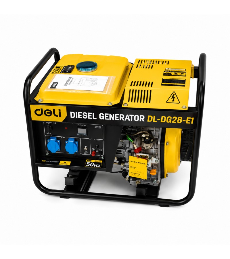 გენერატორი დიზელზე მომუშავე  (5,0 KW)  12.5L  DL-DGE50-E1   მწარ.  d e l i 