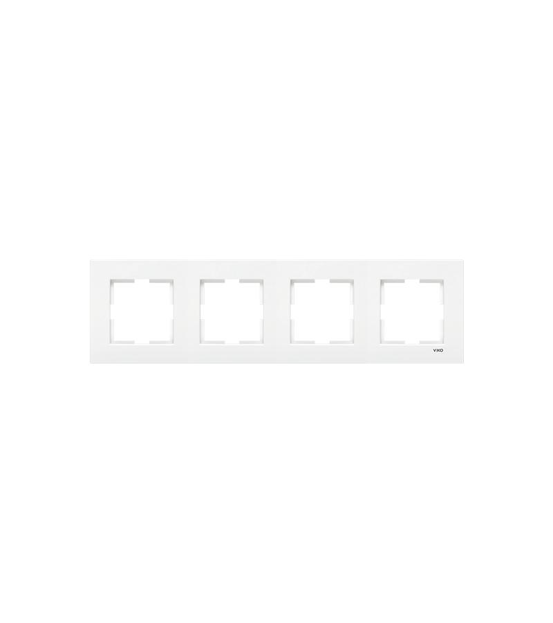 ჩამრთველ-როზეტის კანტი VIKO KARRE 4-ნი თეთრი ჰორიზონტალური