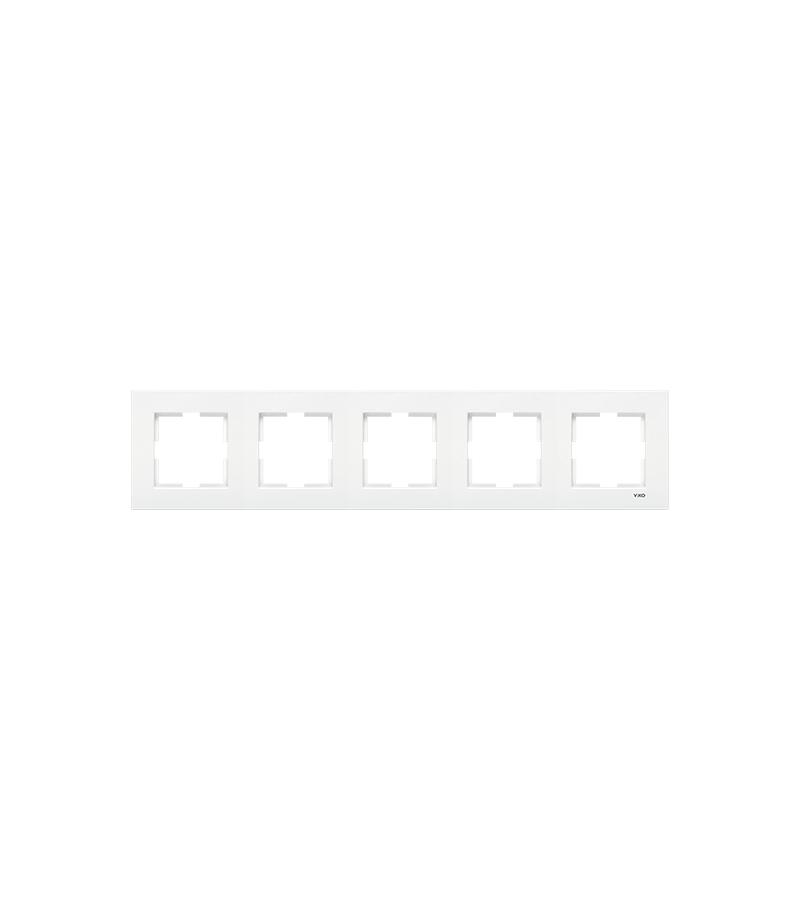 ჩამრთველ-როზეტის კანტი VIKO KARRE 5-ნი თეთრი ჰორიზონტალური