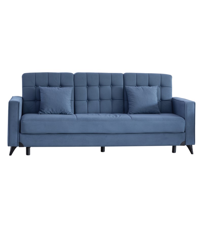 დივანი  3ნი  RUSTIK  ფერი. Mabel Saks Blue    მწარ. ALENZO