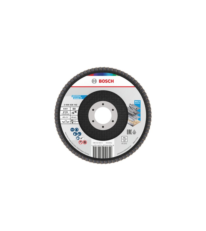 საპრიალებელი დისკი  125მმ  T29  G80   #2608626142    მწარ. BOSCH