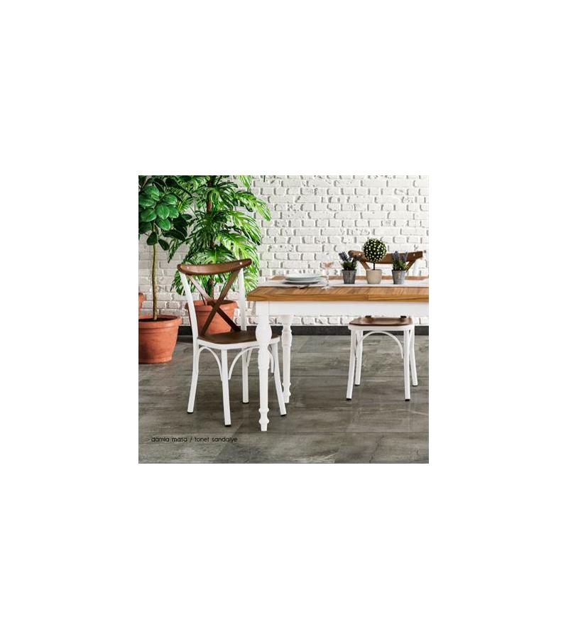 სკამი  CAPRAZ  ფერი. BEYAZ   მწარ.  PARLAYAN KOC 