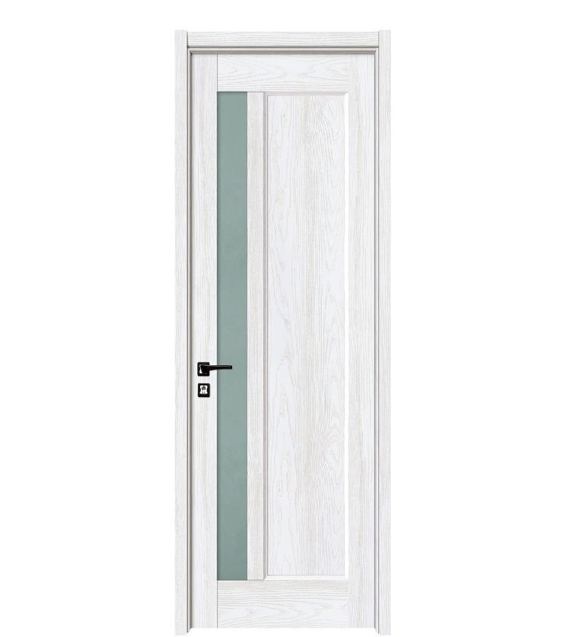 door with glass  PZN-01 Size  215*80*4 color Pearl White (AKC-021)